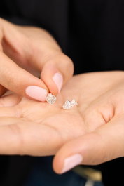 Heliophilia Silver Pendientes de Plata de Ley 925 con Zirconio